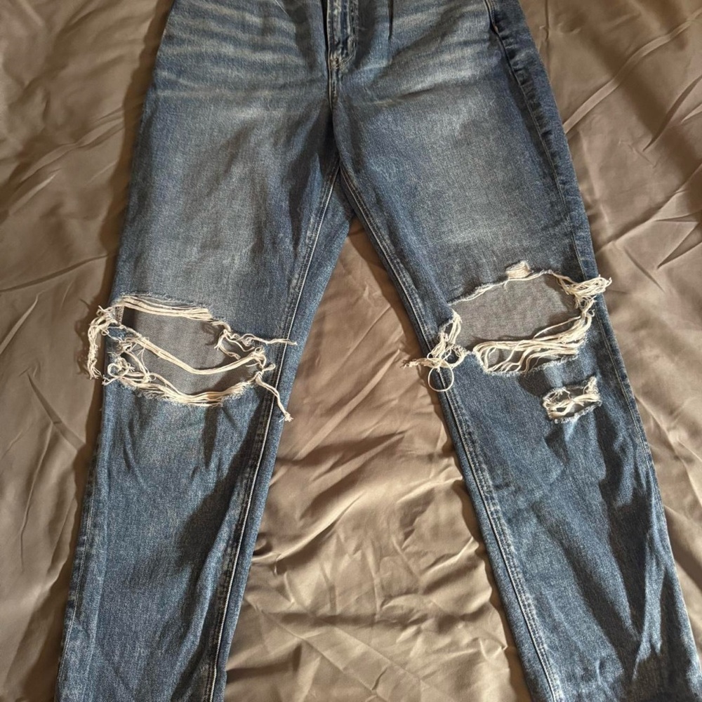 American Eagle Outfitters Ripped Blue Skinny Jeans